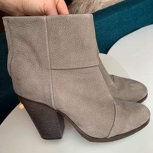 rag & bone Taupe Leather Ankle Booties